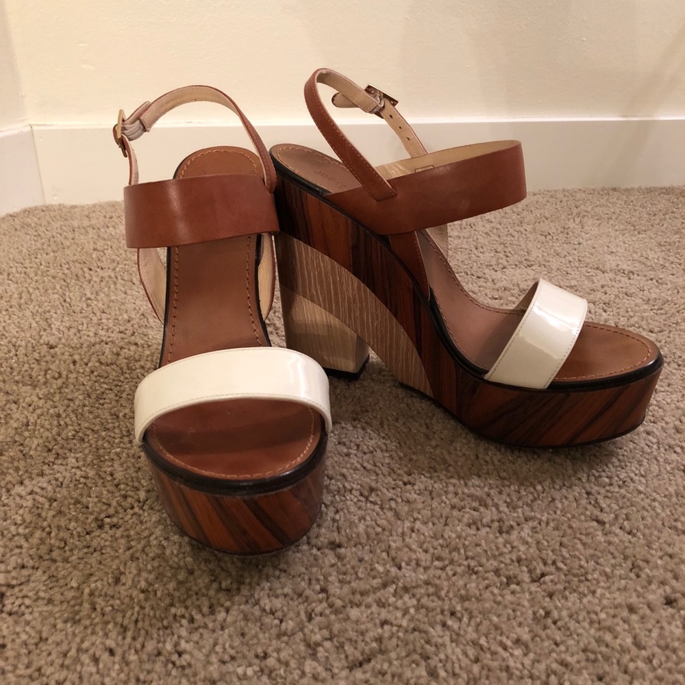 Jimmy Choo Tricolor Notion 130 Wedge Sandal sz 10